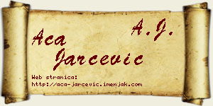 Aca Jarčević vizit kartica
